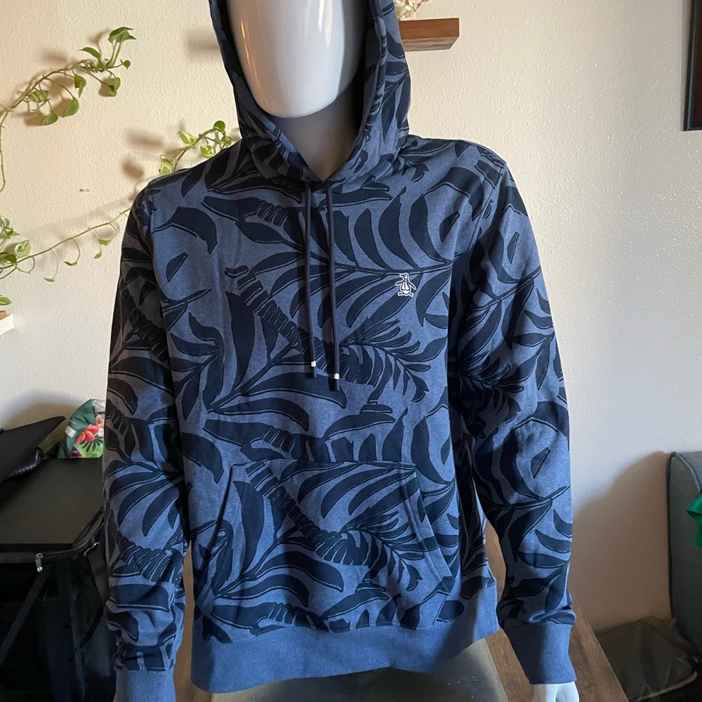 Men's Original Penguin Leaf Print Hoodie